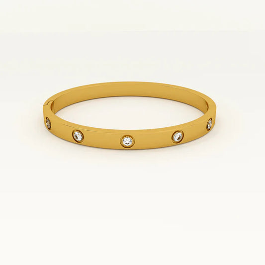Crystal Love Bangle Bracelet - Sori Style